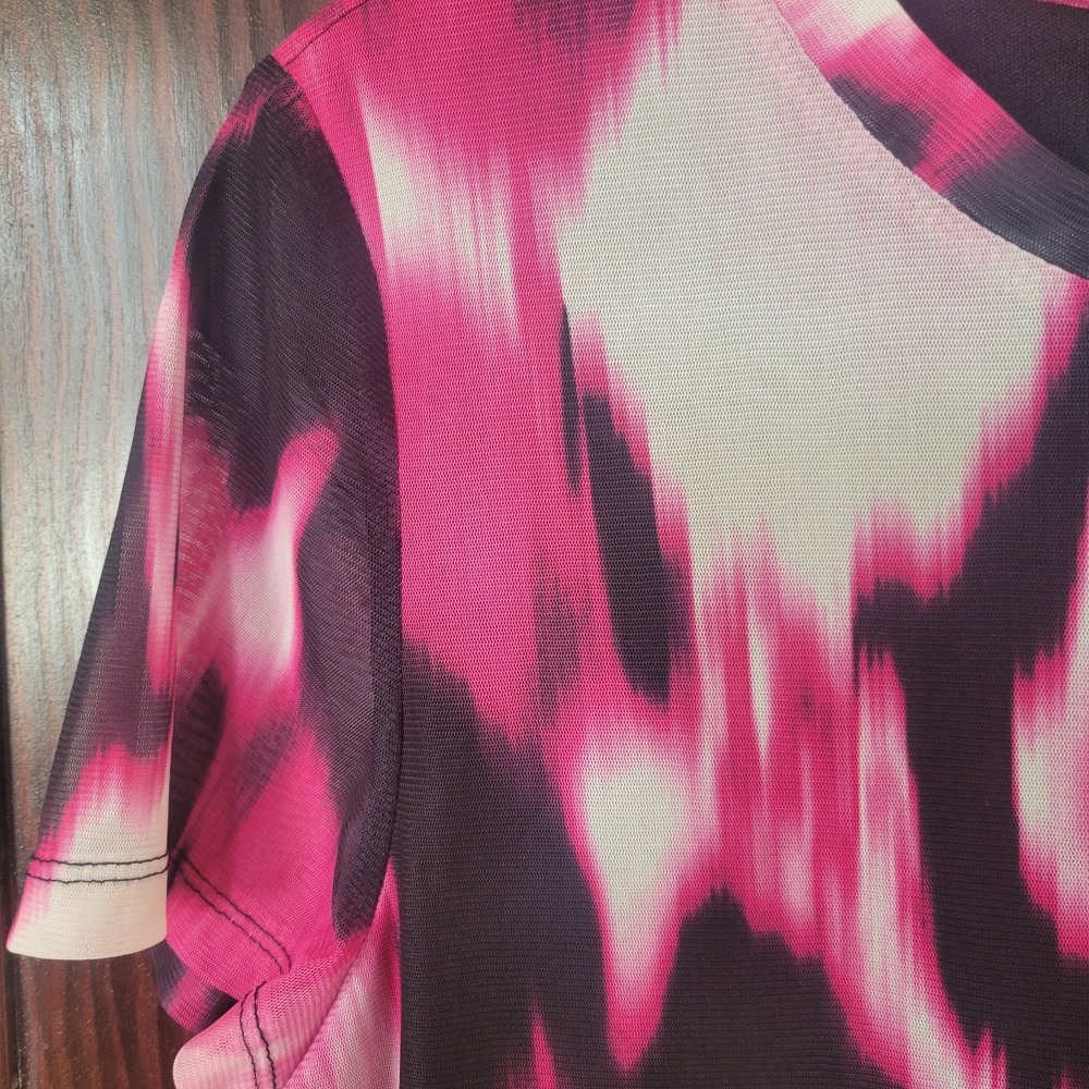Bar III Women's Medium Abstract Sheer Lined‎ Shirt NWT Casual Professional Light - Picture 3 of 10